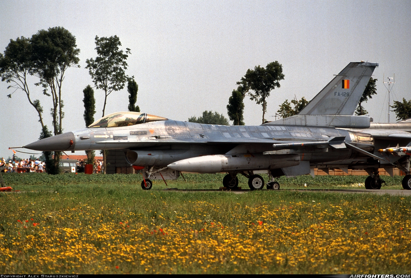Belgium - Air Force General Dynamics F-16A Fighting Falcon FA-128 at Koksijde (EBFN), Belgium