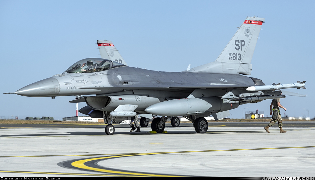 USA - Air Force General Dynamics F-16C Fighting Falcon 90-0813 at Spangdahlem (SPM / ETAD), Germany