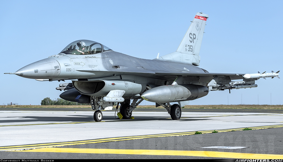 USA - Air Force General Dynamics F-16C Fighting Falcon 91-0351 at Spangdahlem (SPM / ETAD), Germany