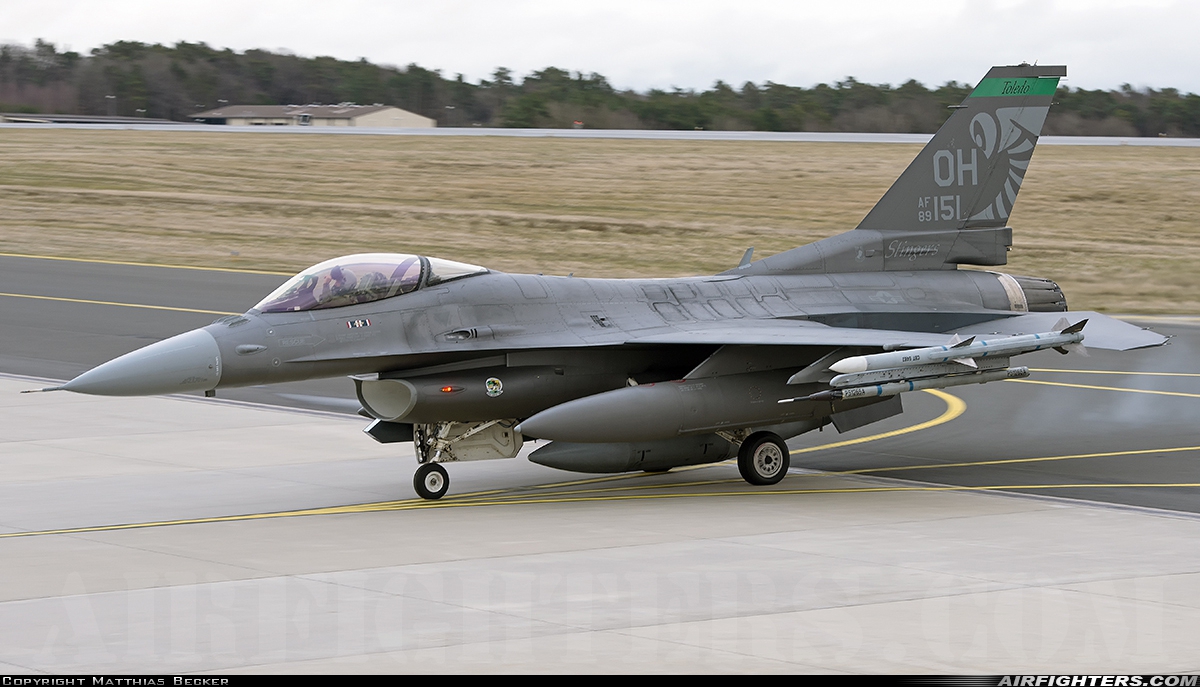 USA - Air Force General Dynamics F-16C Fighting Falcon 89-2151 at Spangdahlem (SPM / ETAD), Germany