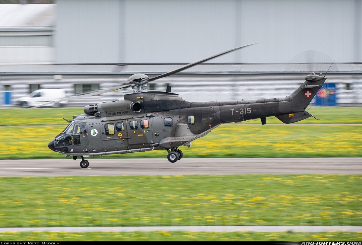 Switzerland - Air Force Aerospatiale AS-332M1 Super Puma T-315 at Alpnach (LSMA), Switzerland