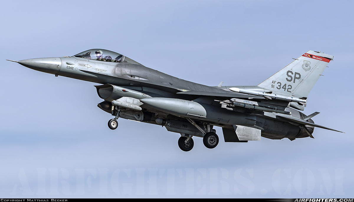 USA - Air Force General Dynamics F-16C Fighting Falcon 91-0342 at Spangdahlem (SPM / ETAD), Germany
