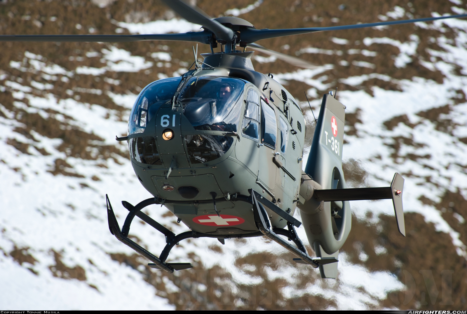 Switzerland - Air Force Eurocopter TH05 (EC-635P2+) T-361 at Off-Airport - Axalp, Switzerland