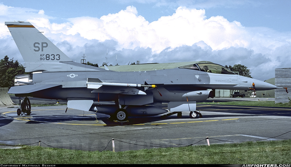 USA - Air Force General Dynamics F-16C Fighting Falcon 90-0833 at Spangdahlem (SPM / ETAD), Germany