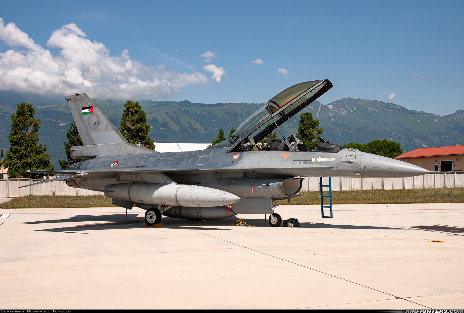 Jordan - Air Force General Dynamics F-16BM Fighting Falcon 131 at Aviano (- Pagliano e Gori) (AVB / LIPA), Italy