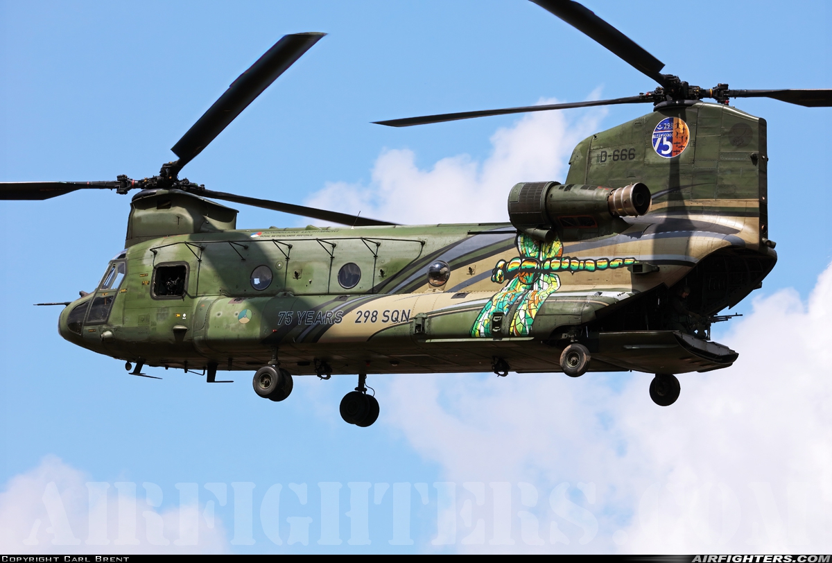 Netherlands - Air Force Boeing Vertol CH-47D Chinook D-666 at Breda - Gilze-Rijen (GLZ / EHGR), Netherlands