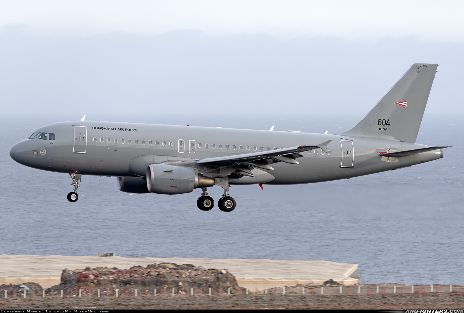 Hungary - Air Force Airbus A319-112 604 at Tenerife Sur - Reina Sofia (TFS / GCTS), Spain