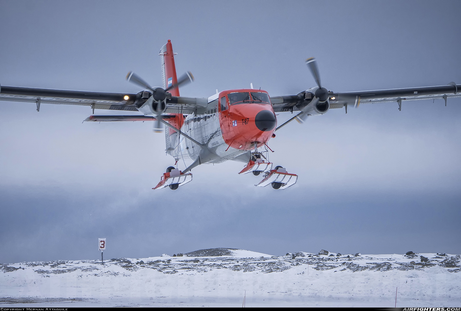 Argentina - Air Force De Havilland Canada DHC-6-200 Twin Otter T-87 at Marambio Base (MBI), Antarctica