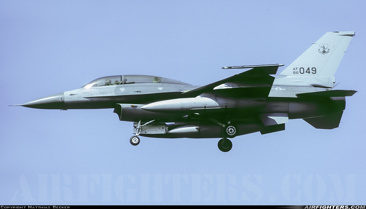 USA - Air Force General Dynamics F-16D Fighting Falcon 86-0049 at Ramstein (- Landstuhl) (RMS / ETAR), Germany