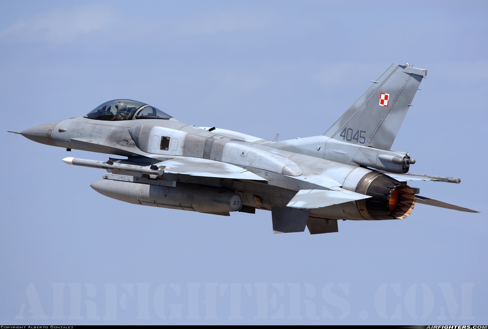 Poland - Air Force General Dynamics F-16C Fighting Falcon 4045 at Beja (BA11) (LPBJ), Portugal