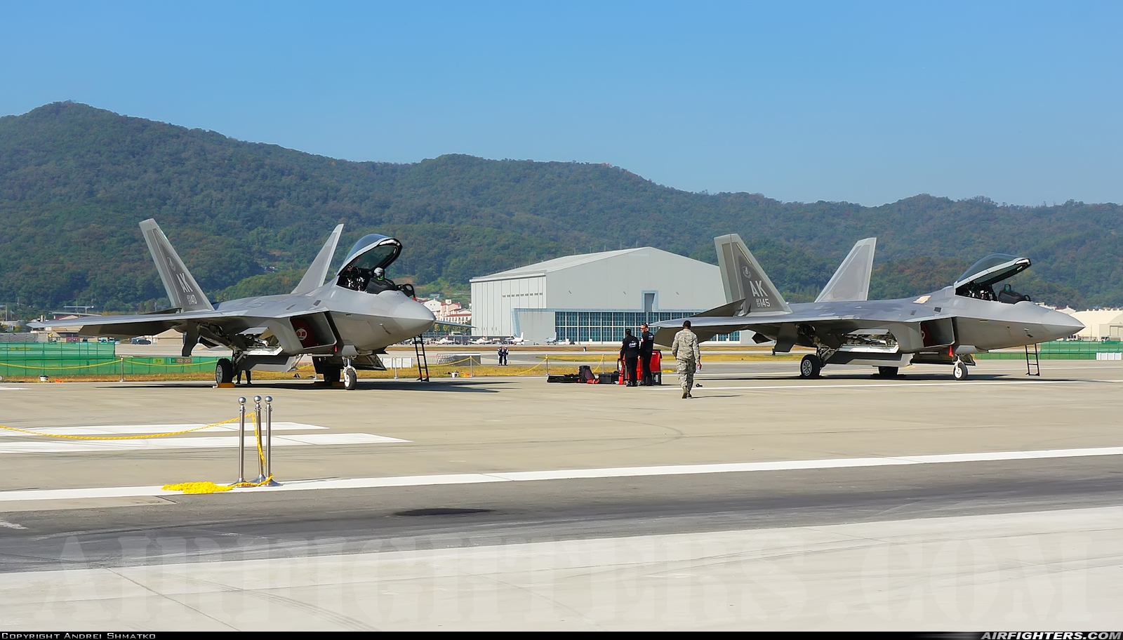USA - Air Force Lockheed Martin F-22A Raptor 07-4145 at Seoul - Sinchonri (K-16) (SSN / RKSM), South Korea