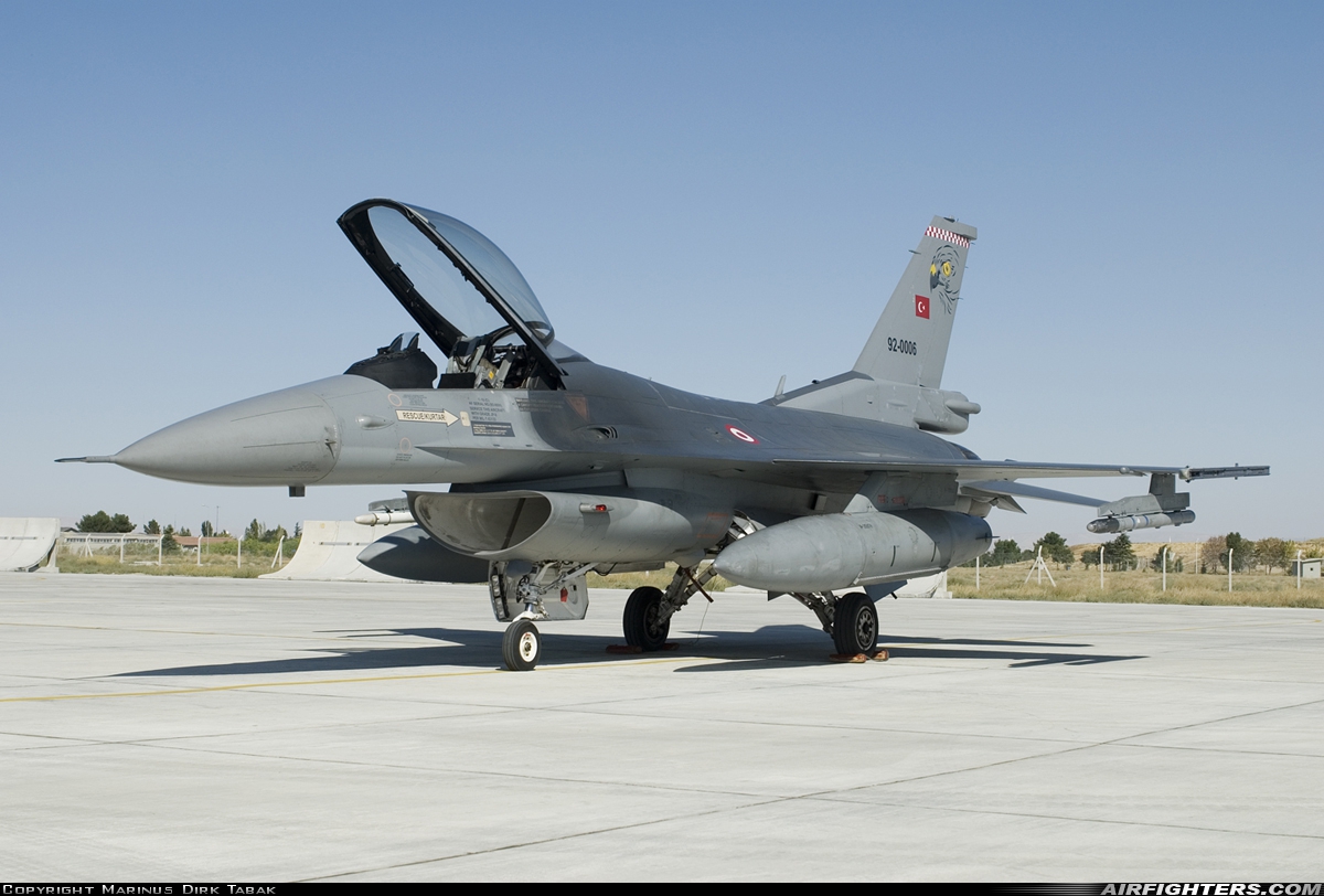 Türkiye - Air Force General Dynamics F-16C Fighting Falcon 92-0006 at Konya (KYA / LTAN), Türkiye