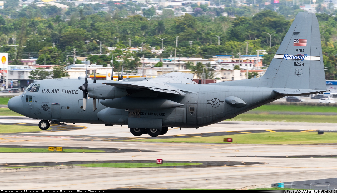USA - Air Force Lockheed C-130H Hercules (L-382) 91-1234 at San Juan - Luis Munoz Marin Int. (SJU / TJSJ), Puerto Rico