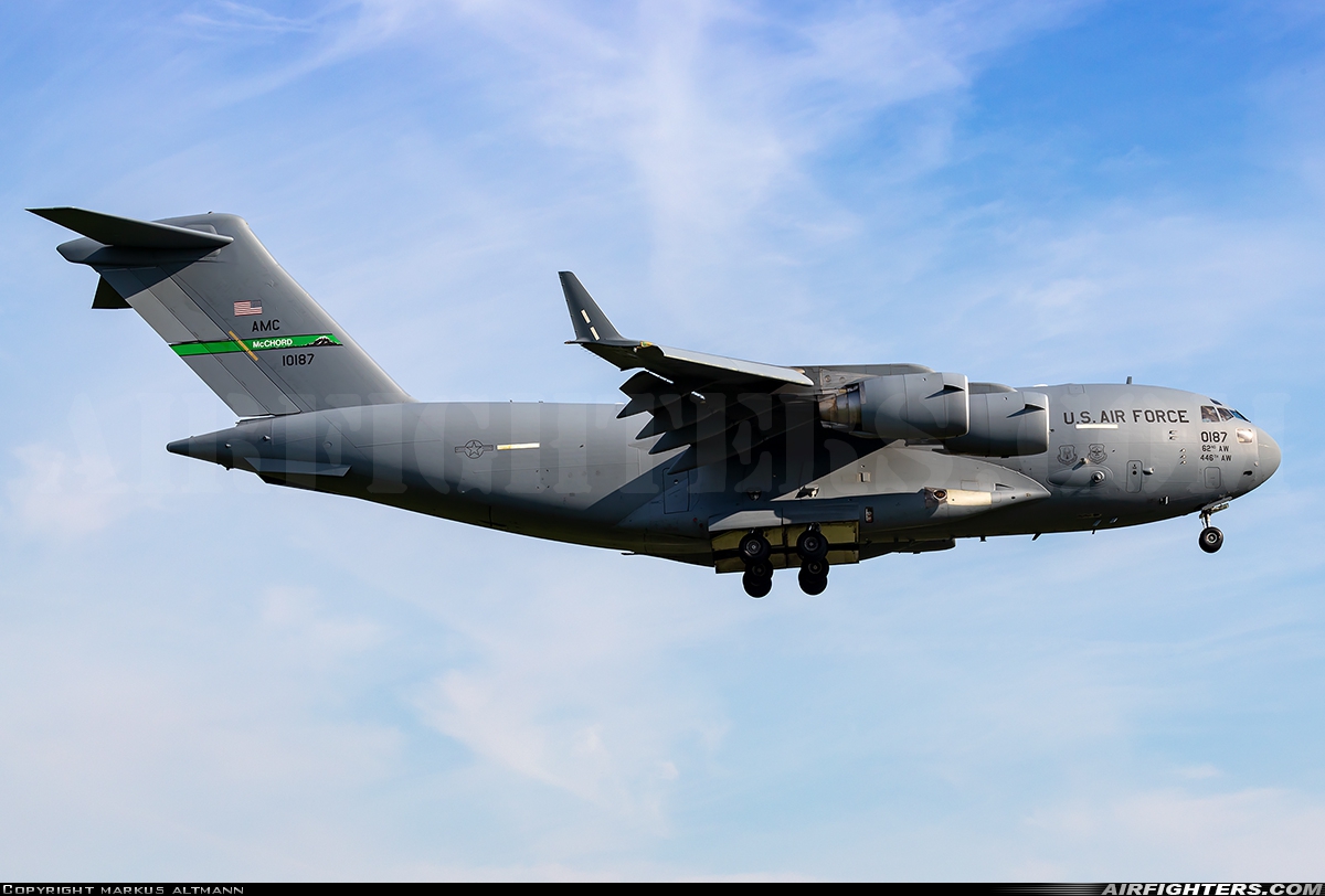 USA - Air Force Boeing C-17A Globemaster III 01-0187 at Cologne / Bonn (- Konrad Adenauer / Wahn) (CGN / EDDK), Germany