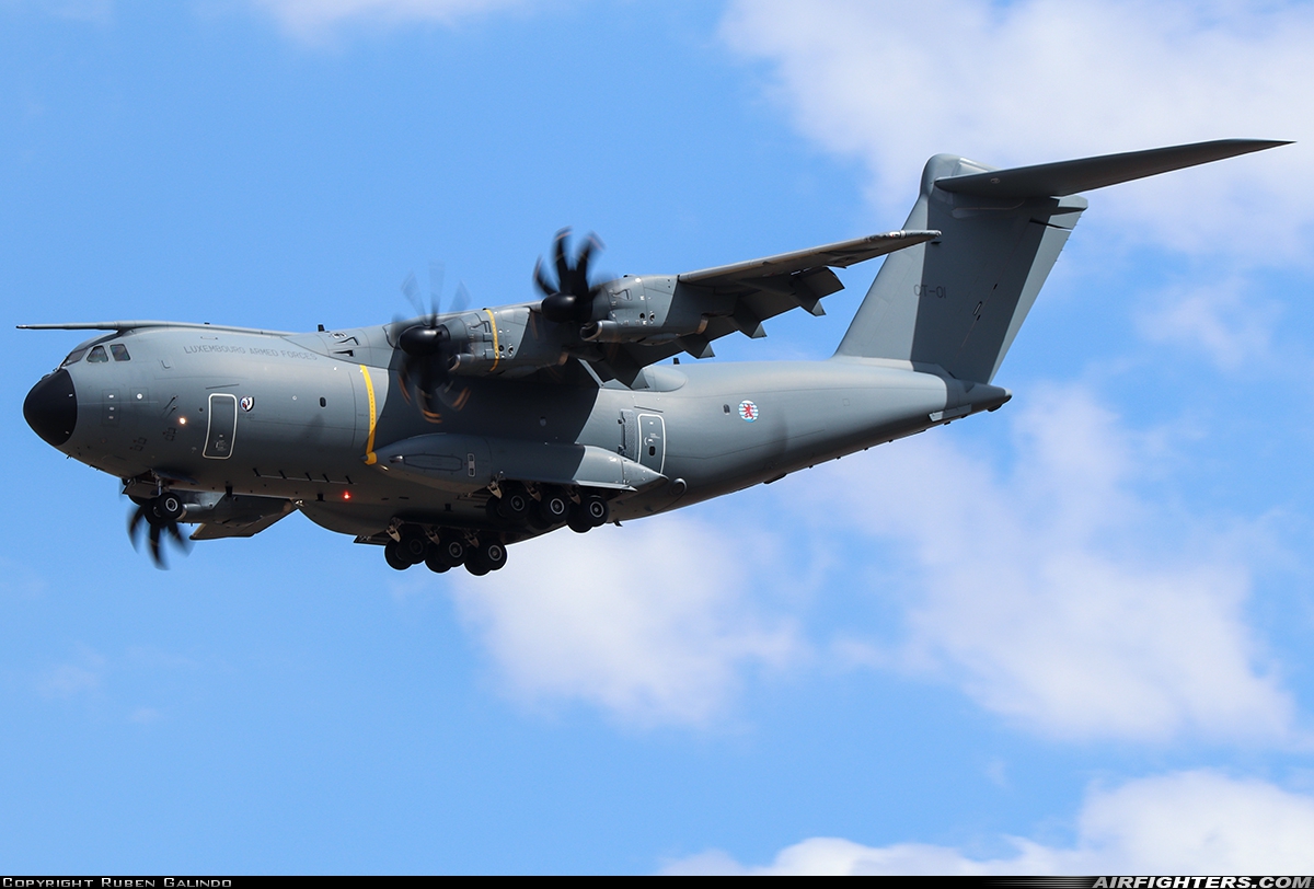 Luxembourg - Luxembourg Armed Forces Airbus A400M-180 Atlas CT-01 at Madrid - Torrejon (TOJ / LETO), Spain
