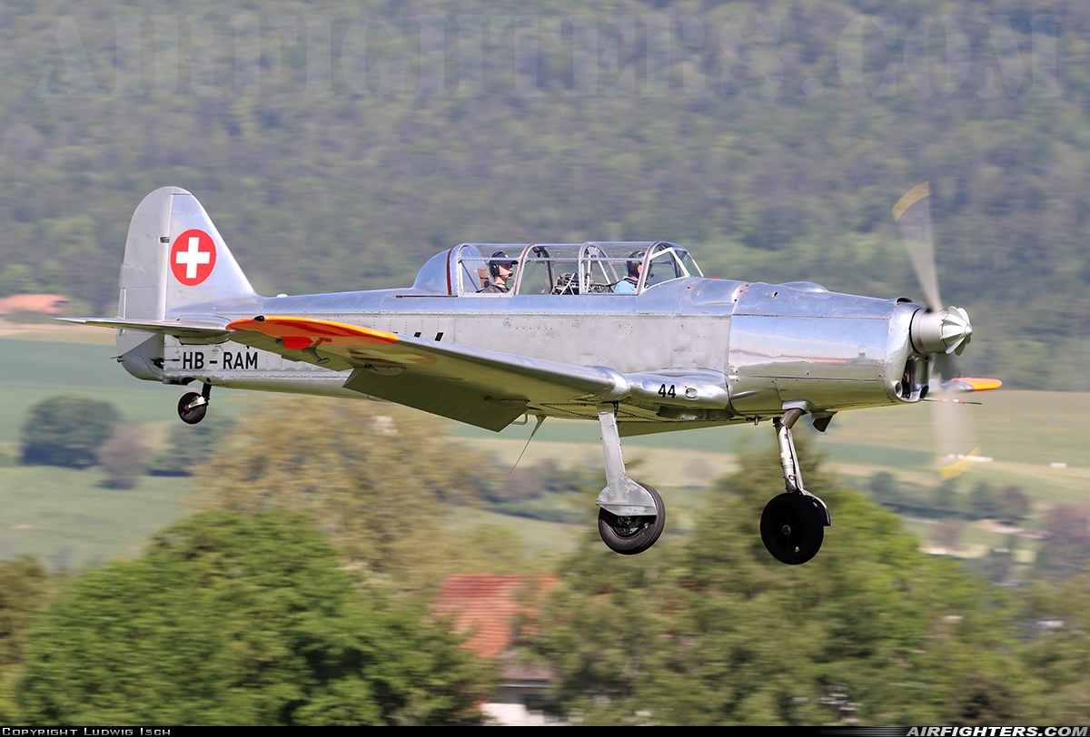 Private Pilatus P-2-06 HB-RAM at Grenchen (LSZG), Switzerland
