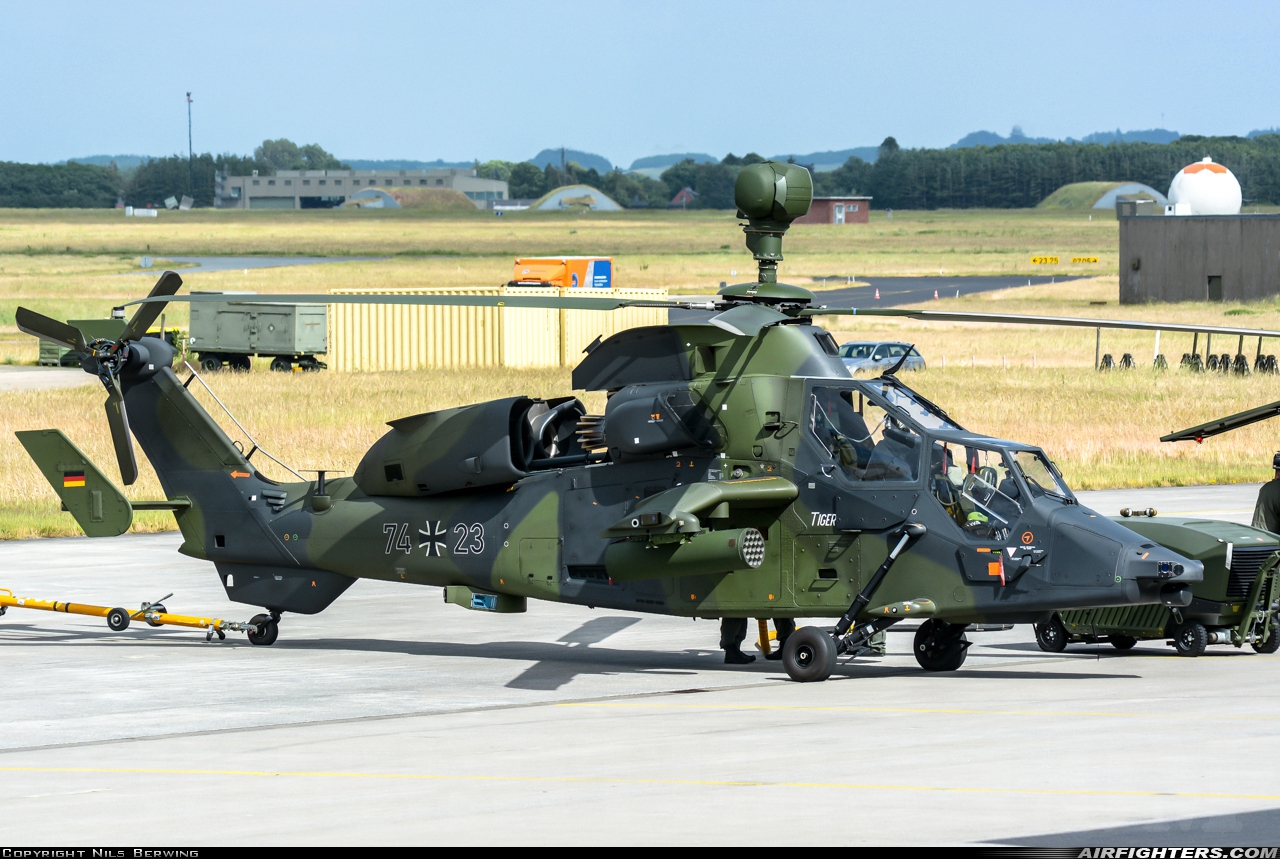 Germany - Army Eurocopter EC-665 Tiger UHT 74+23 at Schleswig (- Jagel) (WBG / ETNS), Germany