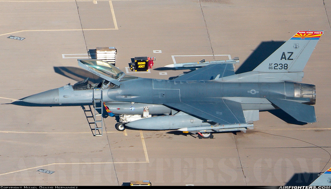 USA - Air Force General Dynamics F-16C Fighting Falcon 86-0238 at Tucson - Int. (TUS / KTUS), USA