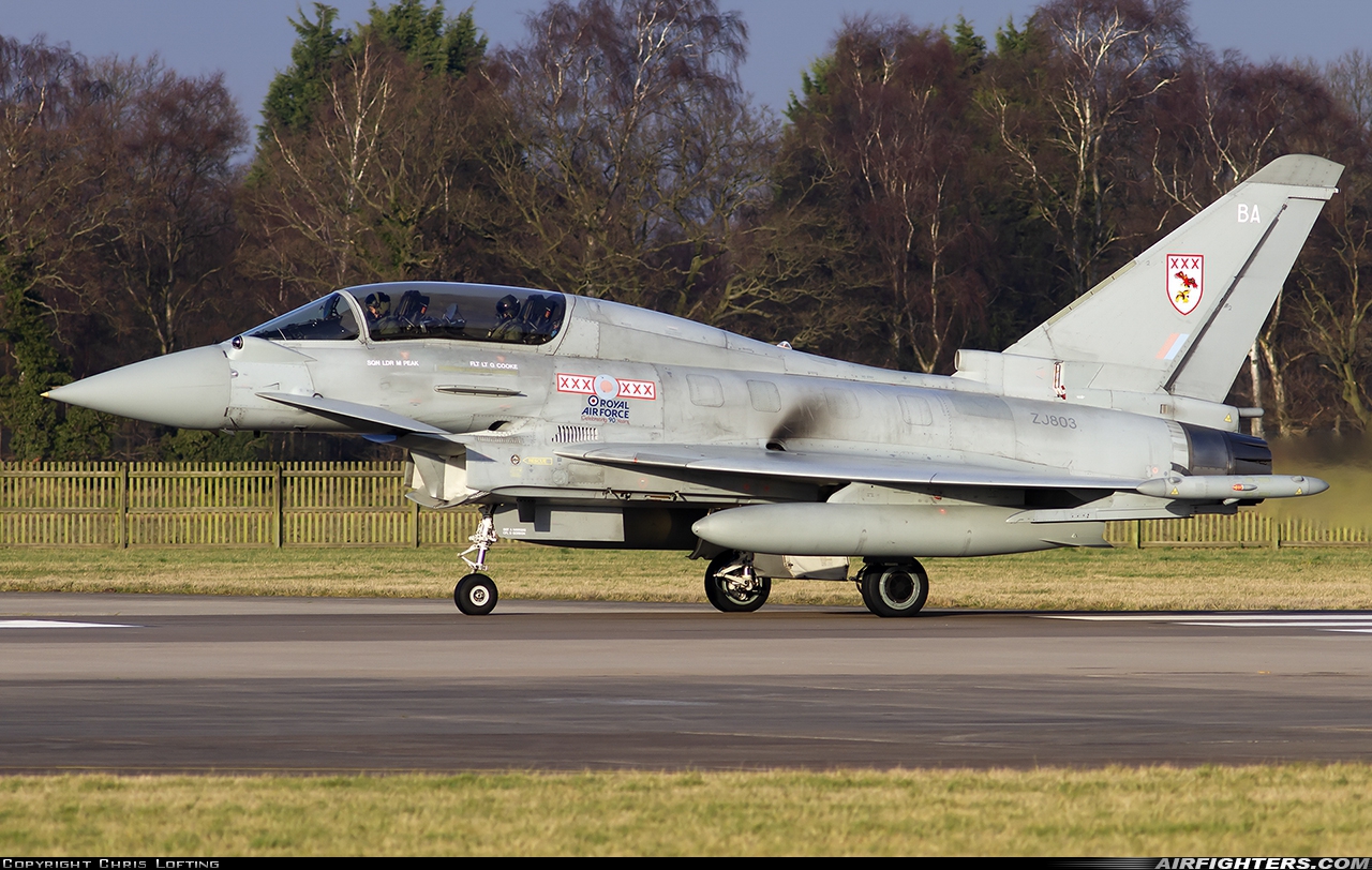 UK - Air Force Eurofighter Typhoon T3 ZJ803 at Coningsby (EGXC), UK