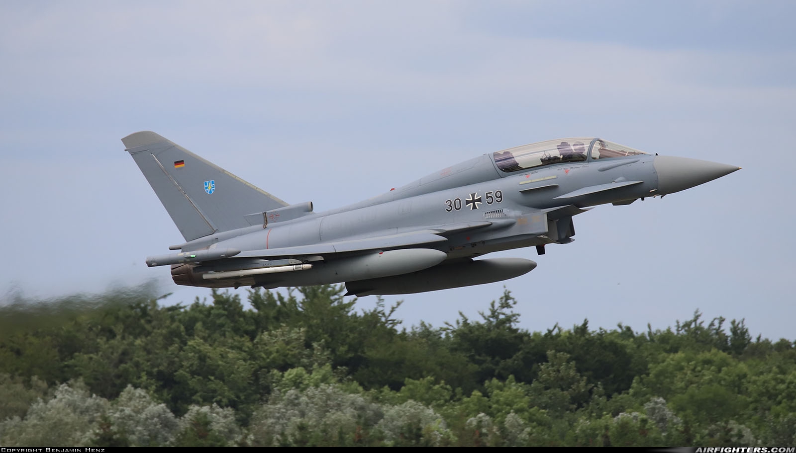 Germany - Air Force Eurofighter EF-2000 Typhoon T 30+59 at Rostock - Laage (RLG / ETNL), Germany