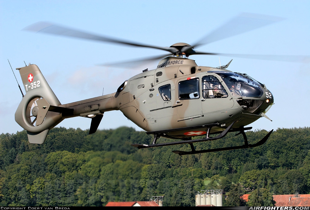 Switzerland - Air Force Eurocopter TH05 (EC-635P2+) T-352 at Payerne (LSMP), Switzerland