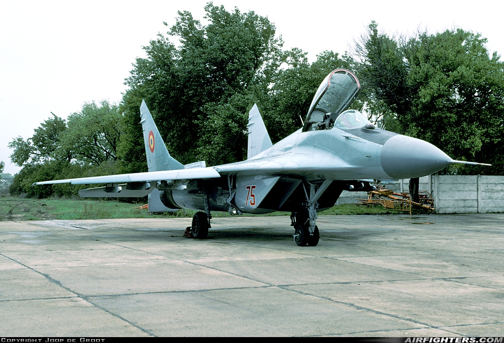 Romania - Air Force Mikoyan-Gurevich MiG-29 (9.12) 75 at Constanta - Mihail Kogalniceanu (CND / LRCK), Romania