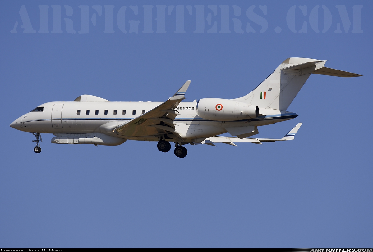 India - Air Force Bombardier BD-700-1A11 Global 5000 GB8002 at Athens - Eleftherios Venizelos (Spata) (ATH / LGAV), Greece
