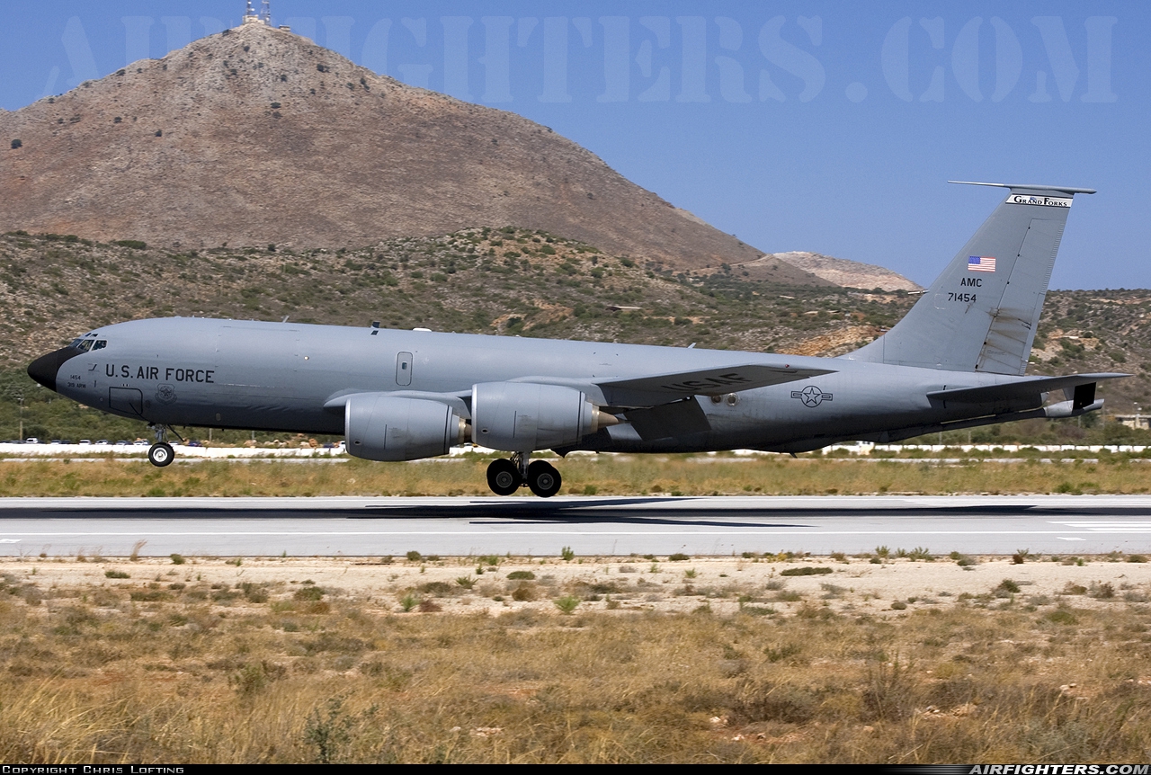 USA - Air Force Boeing KC-135R Stratotanker (717-148) 57-1454 at Chania - Souda (CHQ / LGSA), Greece