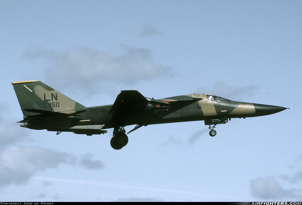 USA - Air Force General Dynamics F-111F Aardvark 72-1450 at Leeuwarden (LWR / EHLW), Netherlands