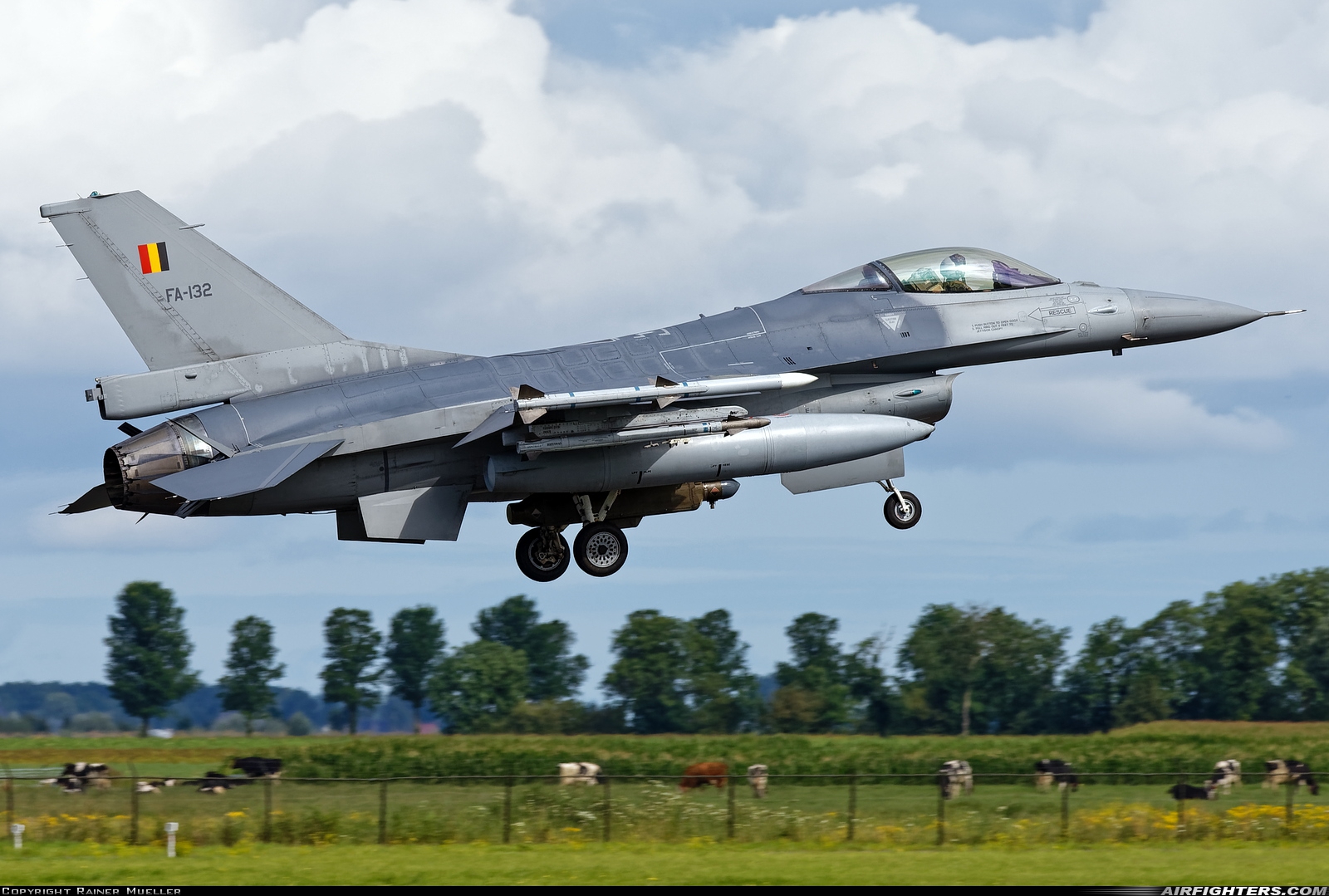 Belgium - Air Force General Dynamics F-16AM Fighting Falcon FA-132 at Leeuwarden (LWR / EHLW), Netherlands
