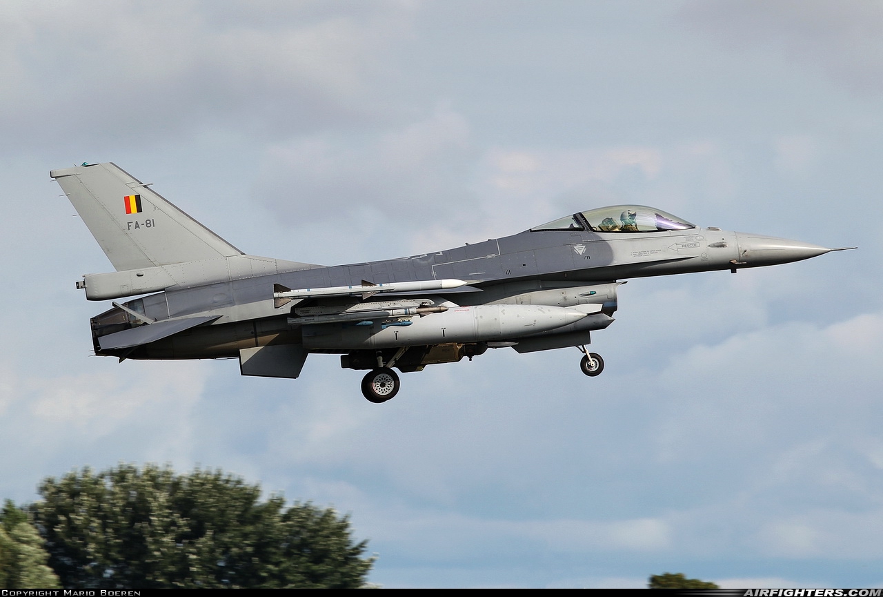Belgium - Air Force General Dynamics F-16AM Fighting Falcon FA-81 at Leeuwarden (LWR / EHLW), Netherlands
