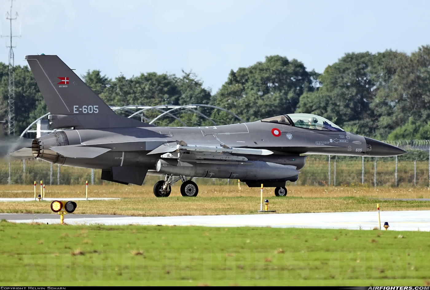 Denmark - Air Force General Dynamics F-16AM Fighting Falcon E-605 at Skrydstrup (EKSP), Denmark