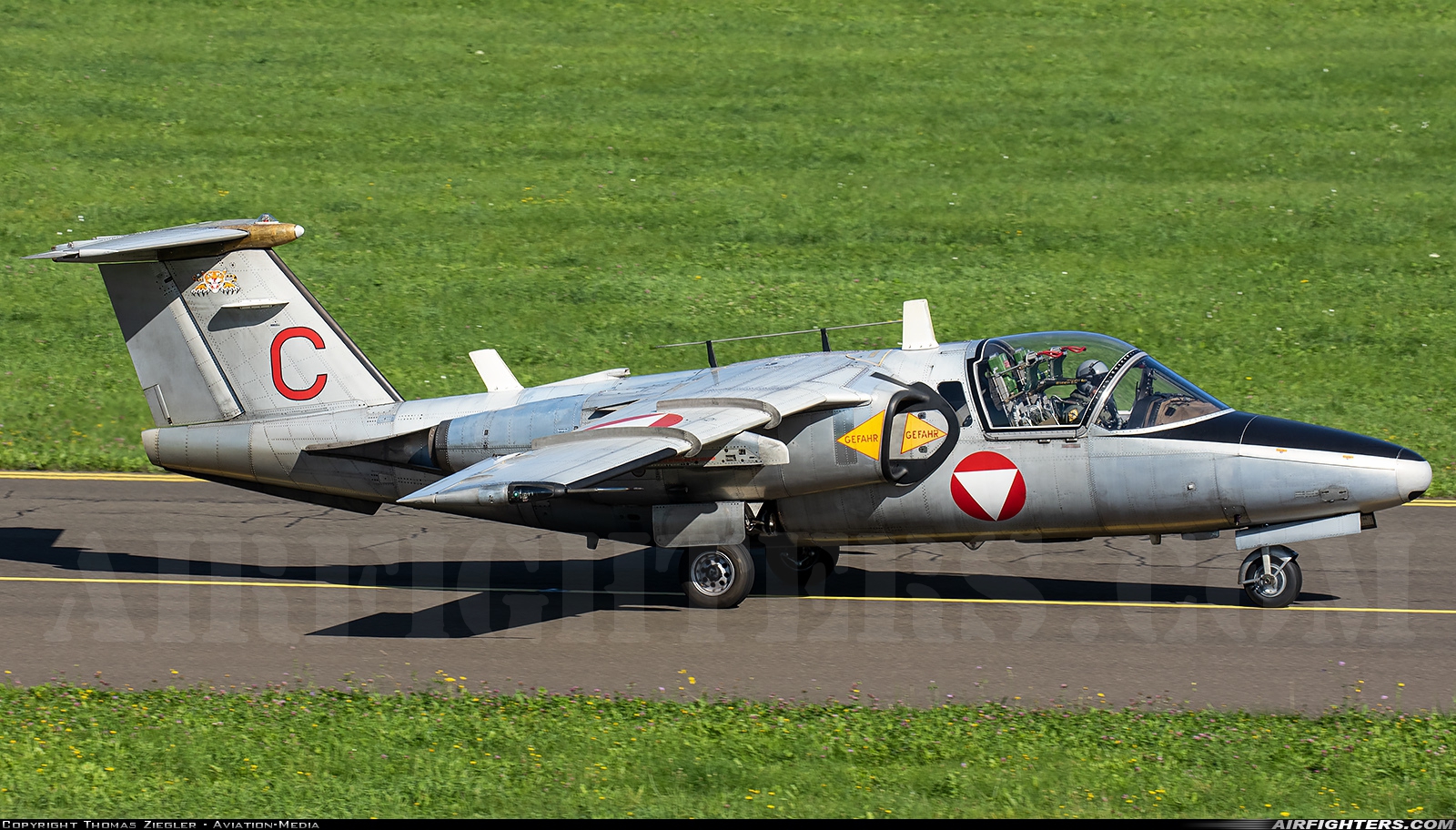 Austria - Air Force Saab 105Oe 1123 at Zeltweg (LOXZ), Austria