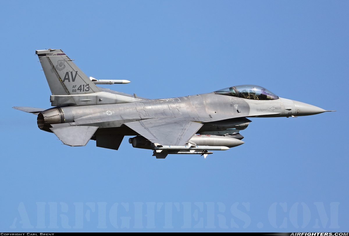 USA - Air Force General Dynamics F-16C Fighting Falcon 88-0413 at Aviano (- Pagliano e Gori) (AVB / LIPA), Italy