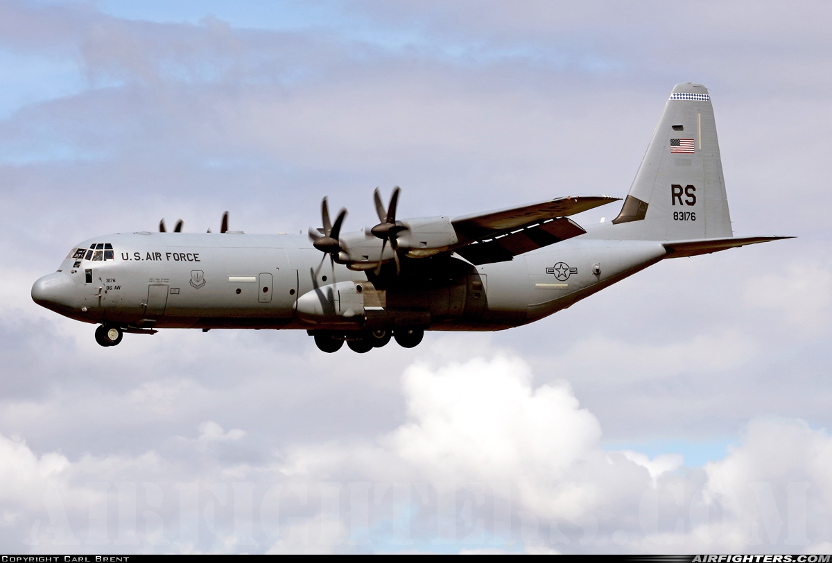 USA - Air Force Lockheed Martin C-130J-30 Hercules (L-382) 08-3176 at Ramstein (- Landstuhl) (RMS / ETAR), Germany