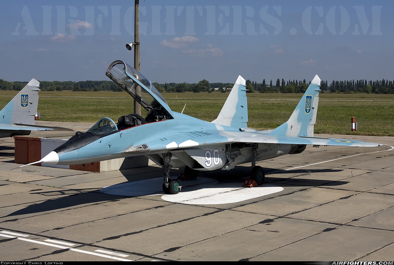 Ukraine - Air Force Mikoyan-Gurevich MiG-29UB (9.51)  at Vasilkov (UKKW), Ukraine