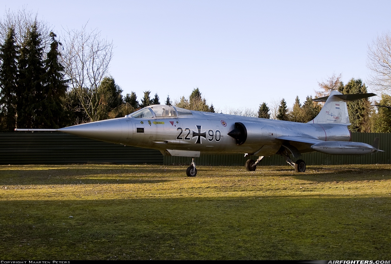Germany - Air Force Lockheed F-104G Starfighter 22+90 at Off-Airport - Baarlo, Netherlands