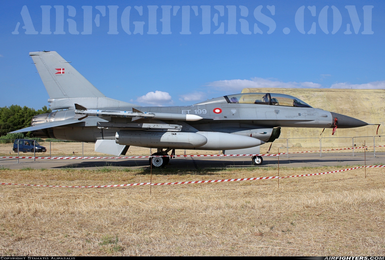 Denmark - Air Force General Dynamics F-16BM Fighting Falcon ET-199 at Tanagra (LGTG), Greece