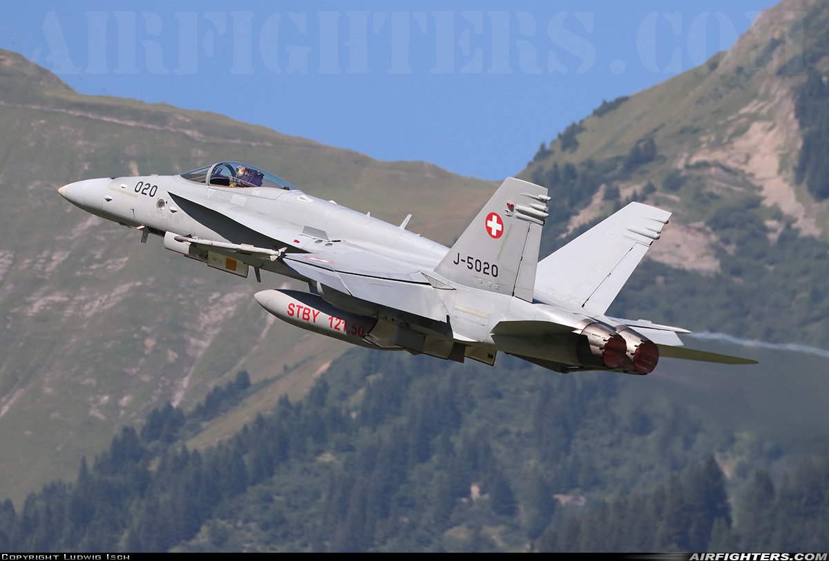 Switzerland - Air Force McDonnell Douglas F/A-18C Hornet J-5020 at Meiringen (LSMM), Switzerland