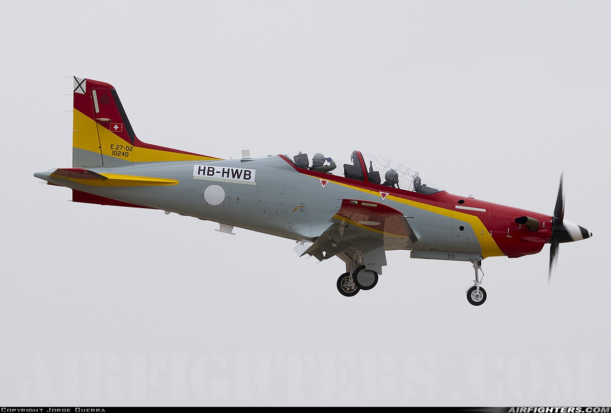 Spain - Air Force Pilatus PC-21 HB-HWB at Murcia - San Javier (MJV / LELC), Spain