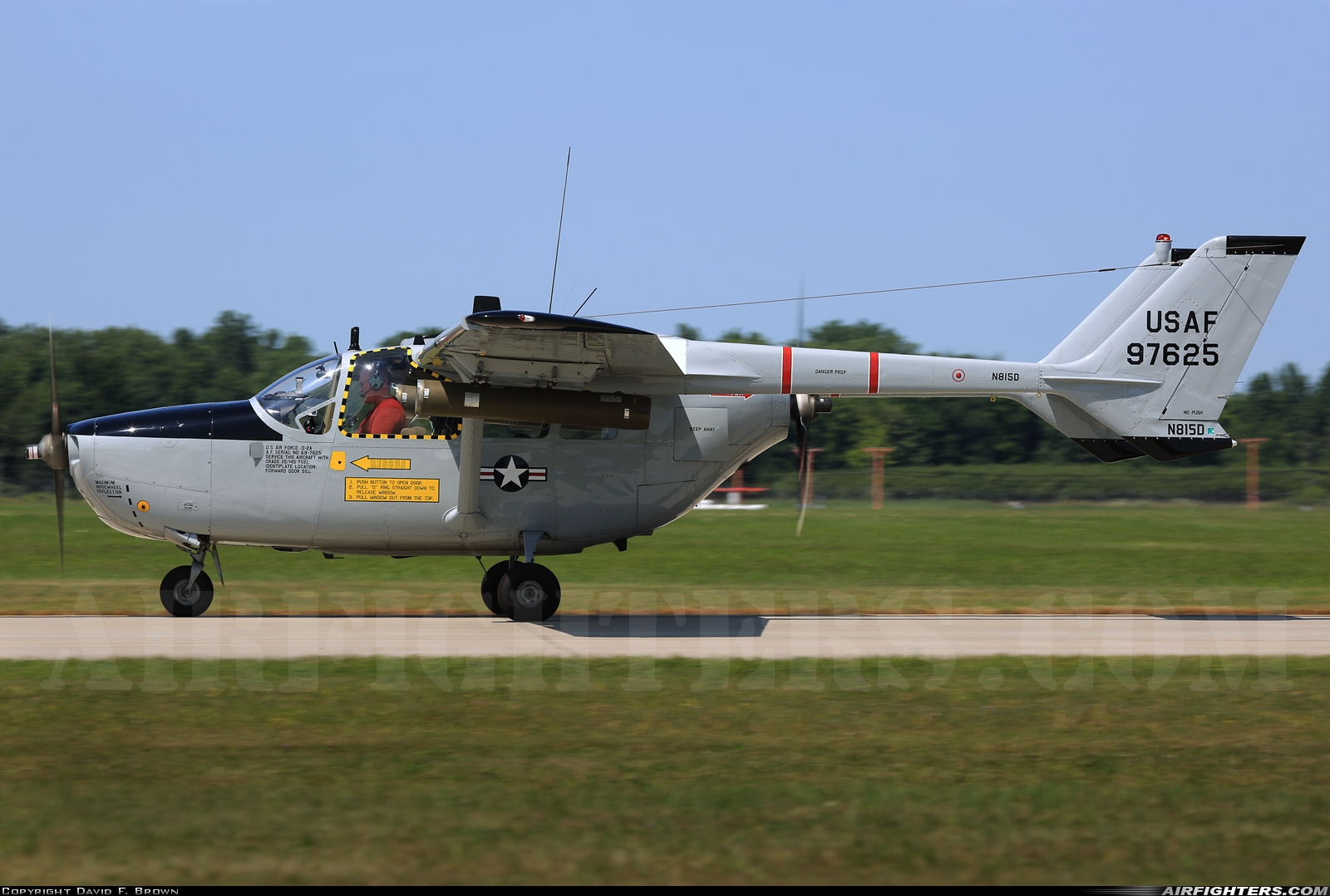Private Cessna O-2A Skymaster N815D at Detroit - Willow Run (YIP / KYIP), USA