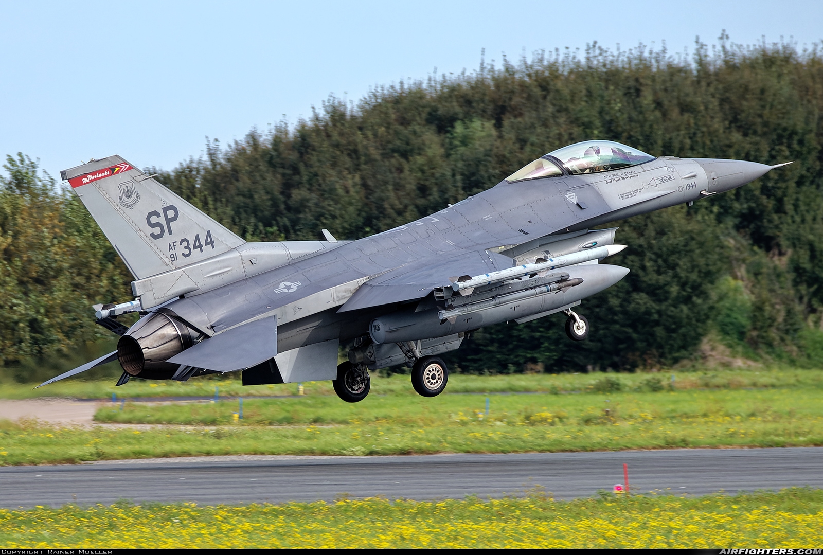 USA - Air Force General Dynamics F-16C Fighting Falcon 91-0344 at Leeuwarden (LWR / EHLW), Netherlands