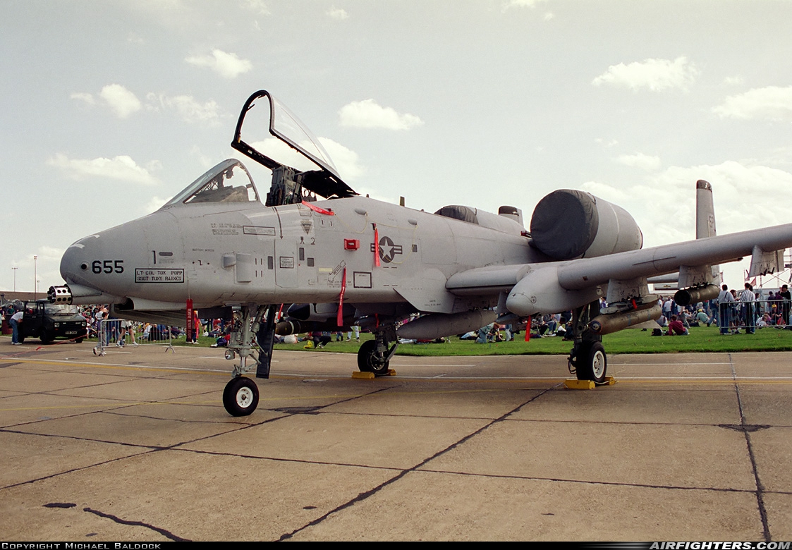 USA - Air Force Fairchild A-10A Thunderbolt II 82-0655 at Mildenhall (MHZ / GXH / EGUN), UK