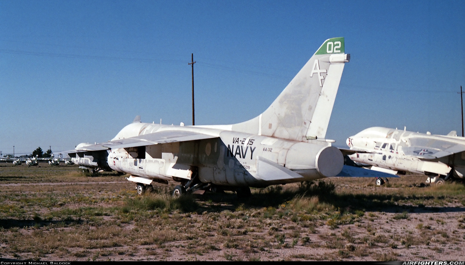 USA - Navy LTV Aerospace A-7B Corsair II 154509 at Tucson - Davis-Monthan AFB (DMA / KDMA), USA