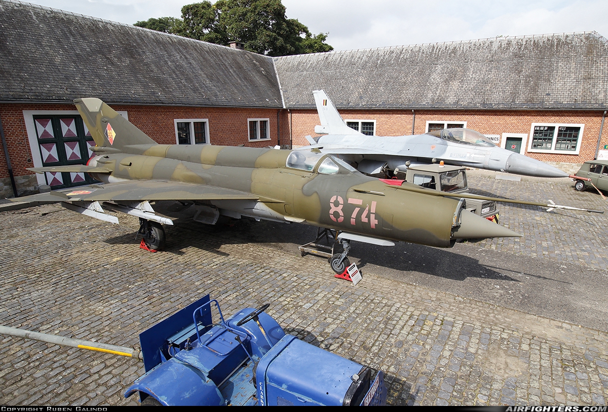 East Germany - Air Force Mikoyan-Gurevich MiG-21bis 874 at Beauvechain (EBBE), Belgium