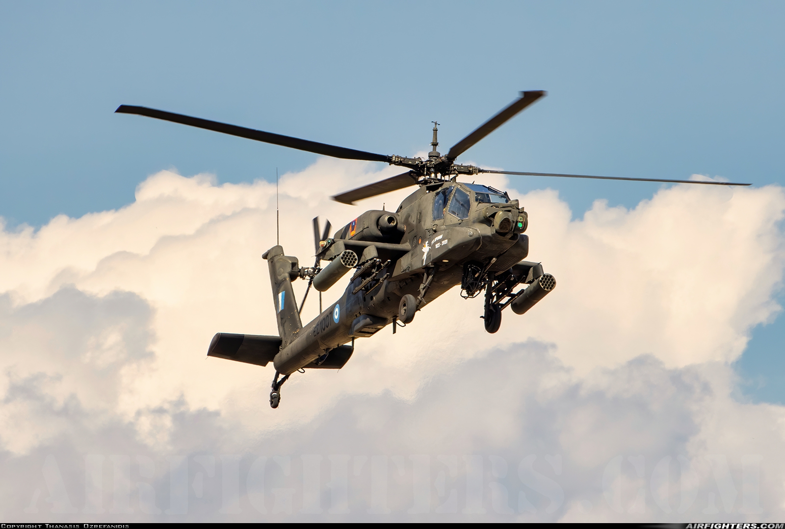 Greece - Army McDonnell Douglas AH-64A+ Apache ES1007 at Tanagra (LGTG), Greece