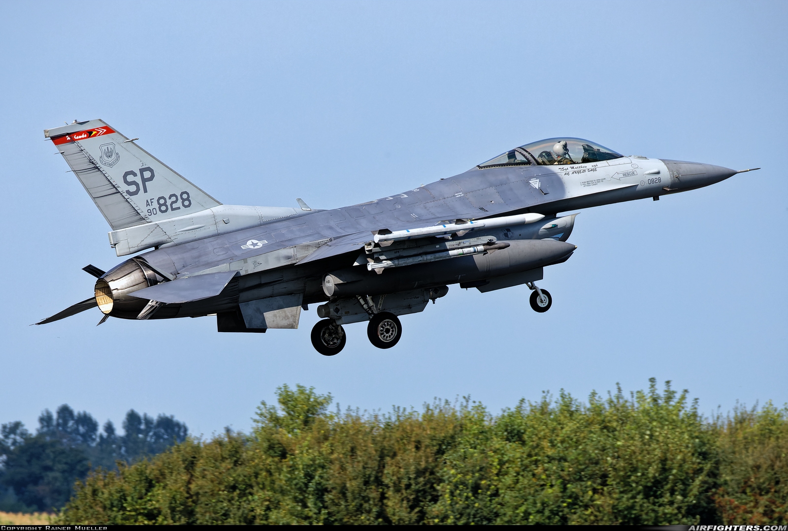 USA - Air Force General Dynamics F-16C Fighting Falcon 90-0828 at Leeuwarden (LWR / EHLW), Netherlands