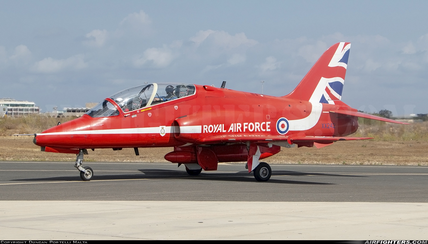 UK - Air Force British Aerospace Hawk T.1 XX242 at Luqa - Malta International (MLA / LMML), Malta