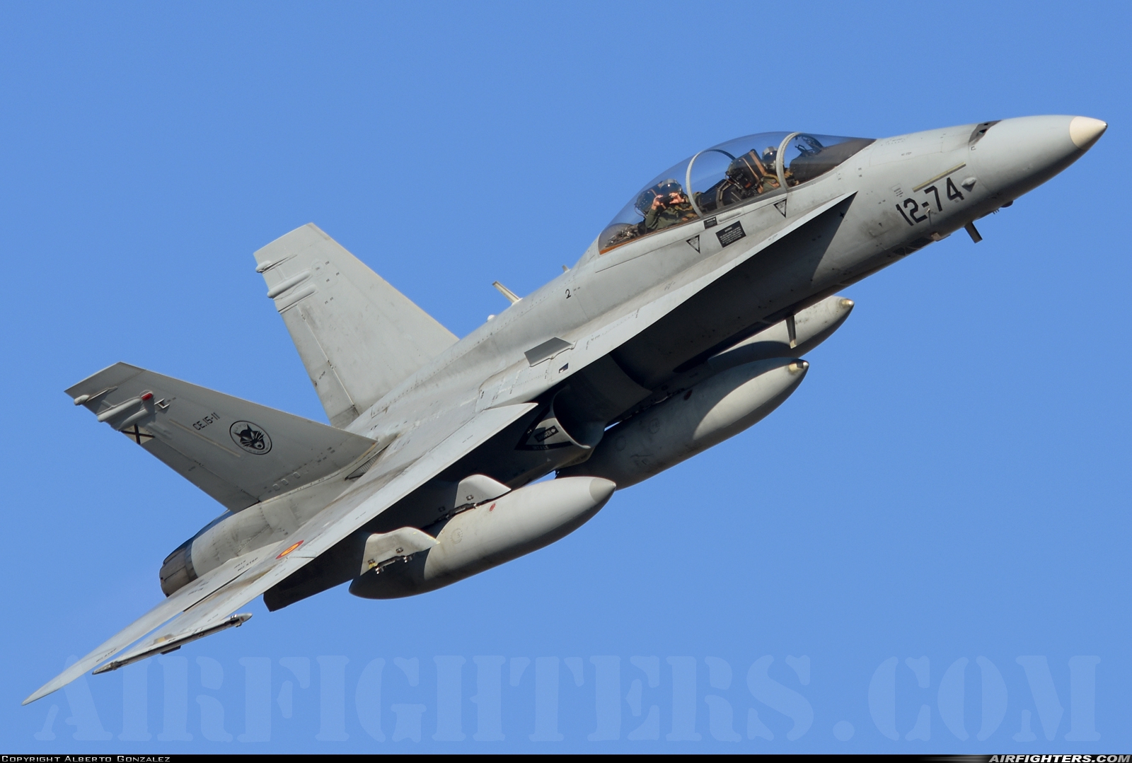 Spain - Air Force McDonnell Douglas CE-15 Hornet (EF-18B+) CE.15-11 at Madrid - Torrejon (TOJ / LETO), Spain