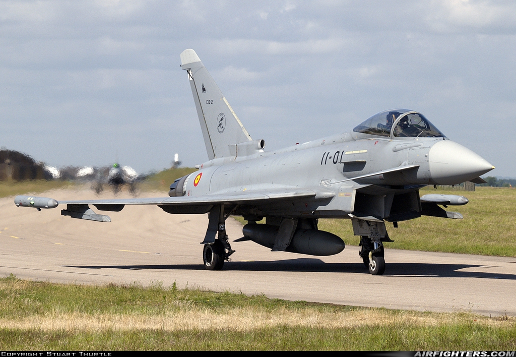 Spain - Air Force Eurofighter C-16 Typhoon (EF-2000S) C.16-21 at Coningsby (EGXC), UK
